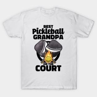 Best Pickleball Grandpa Paddle Pickleballer Lucky Pickleball T-Shirt